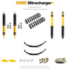 Zestaw zawieszenia OME Nitrocharger+ – Toyota LC76 4.5 V8 bez ABS 2007–2012, ok. 50 mm, obciążony przód, stałe 800 kg tyłu, resory klasyczne, smarowalne mocowania