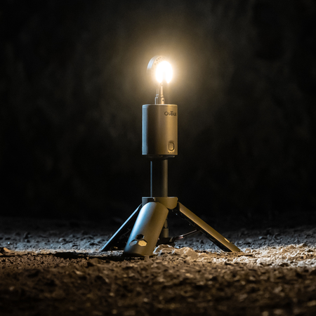Teleskopowa lampa kempingowa LED OuTask TD-1 500 lm – jasnoszara