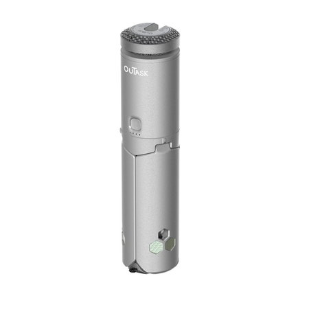 Teleskopowa lampa kempingowa LED OuTask TD-1 500 lm – jasnoszara