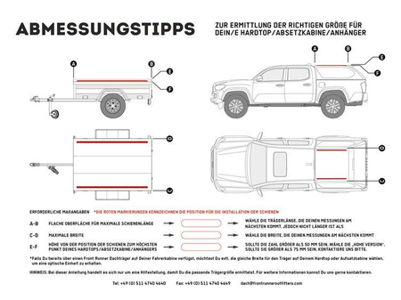 Bagażnik dachowy Front Runner Slimline II montowany na zabudowie do Toyota Hilux Revo (2016- )