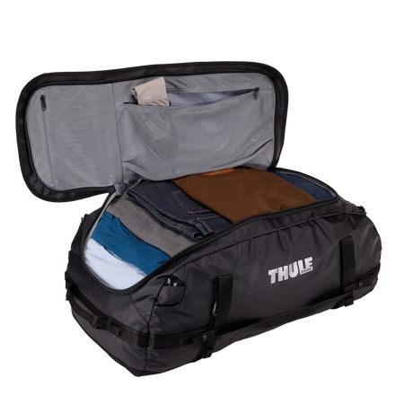Torba podróżna Thule Chasm 90 l typu 2 w 1 – torba / plecak – czarna