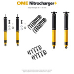 Zestaw zawieszenia OME Nitrocharger+ – Jeep Wrangler JK 2-drzwiowy 2.8 Diesel, 50 mm, lekki przód, stałe 150 kg z tyłu
