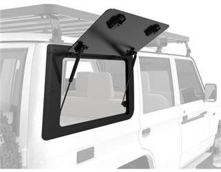 Prawe aluminiowe okno uchylne Front Runner Gullwing do Toyoty Land Cruiser 76