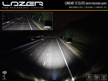 LAZER Linear 12 Elite ze światłami pozycyjnymi