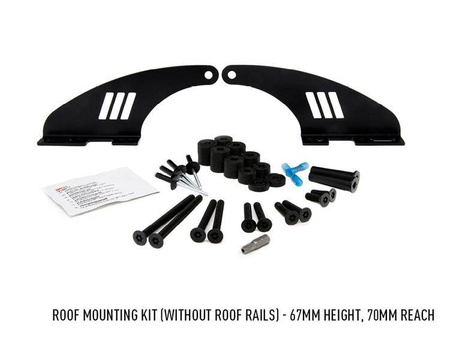 Dachowy zestaw Lazer Lamps Linear-36 Double E-Mark — Isuzu D-Max (2021+), z relingami dachowymi
