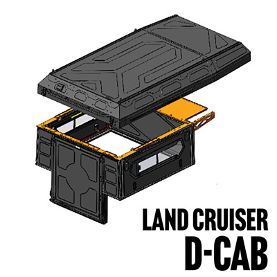 Alu-Cab ModCAP Zestaw wypełniający dla modułu Camper Roof Double Cab do Land Cruiser 79