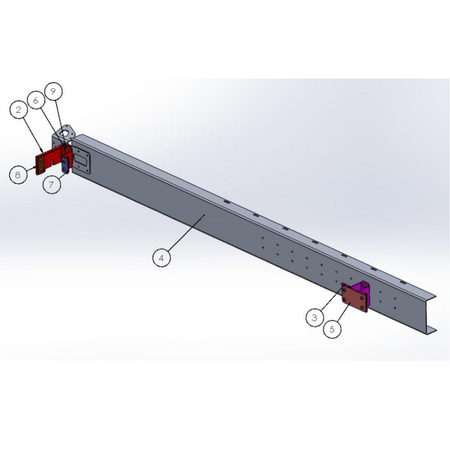 Uchwyty montażowe Alu-Cab do markiz 270° / 180° / 2m – Roof Conversion Icarus Defender (lewa strona)