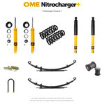 Zestaw zawieszenia OME Nitrocharger+ – Amarok I, V6, stalowy zderzak z wyciągarką, stałe 400 kg z tyłu