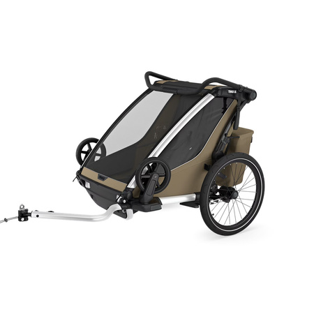 Przyczepka rowerowa dla dziecka Thule Chariot Cross 2 Double – khaki