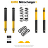 Zestaw zawieszenia OME Nitrocharger+ – Jeep Wrangler JL 4-drzwiowy 3.6 V6, 50 mm, pod sam zderzak, stałe 300 kg z tyłu, mocniejsze tłumienie przodu