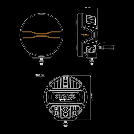 Lampa dalekosiężna LED Strands FOR9T Dragon Drive – 7″