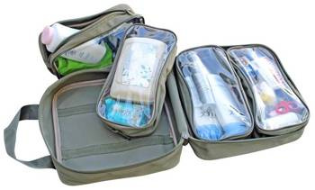 Organizer Camp Cover z 4 wyjmowanymi torbami — kolor khaki