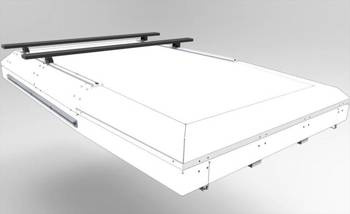 Belki nośne Alu-Cab 1450 mm – czarne, 2 szt., bez stóp