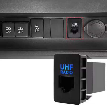 Gniazdo UHF radia samochodowego plus kabel Toyota Hilux Revo, Prado150 200, LC 79, FJ Cruiser, RAV4, Tundra, 4Runner, Suzuki Jimny