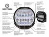 Okrągła lampa LED Lazer Lamps Sentinel 9″ Chrome — chromowane wnętrze, ze światłem pozycyjnym