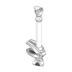 Ramię mocujące rower Thule 302 mm – bez zamka, część 1500052416