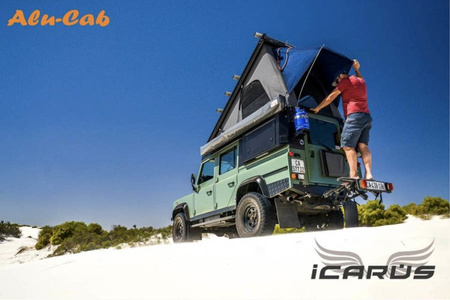 Dach podnoszony Alu-Cab Icarus do klasycznego Defendera 110 – czarny