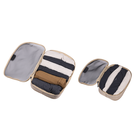 Zestaw organizerów bagażowych Thule Packing Cube S + M – kolor beżowy Gentle Beige