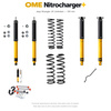 Zestaw zawieszenia OME Nitrocharger+ – Jeep Wrangler JK Unlimited V6 benzynowy 2006–2008 LHD, 100 mm, średnie obciążenie tyłu, dłuższe amortyzatory przodu, terenowy