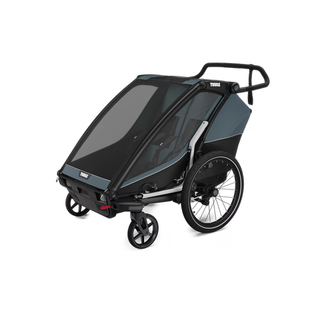 Przyczepka rowerowa wielofunkcyjna na dwa miejsca Thule Chariot Cab – ciemnoszara