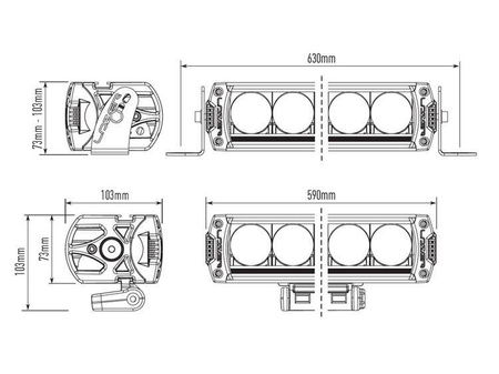 Zestaw Lazer Lamps Triple-R 1250 Smartview z kontrolerem i CANM8 Duo
