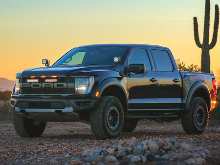 Zestaw lamp LED Lazer Lamps 2 × Carbon-6 Drive Yellow Dip — Ford F-150 Raptor (2021–2023)