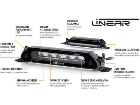 Zestaw dwóch lamp Lazer Lamps Linear-6 Elite — Isuzu D-Max (2021–2022)