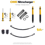 Zestaw zawieszenia OME Nitrocharger+ – Ford Ranger 2022+, lift 40 mm, średnie obciążenie tyłu, resory paraboliczne z poduszkami / Volkswagen Amarok II