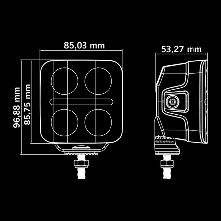 Światła drogowe Strands biało-bursztynowe Nuuk D-Line QBA Driving Light 3"