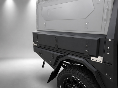 AluBlack Platforma ładunkowa ze skrzyniami do przechowywania do Toyota Hilux 2016+ z przedłużoną kabiną, zestaw do Alu-Cab ModCAP