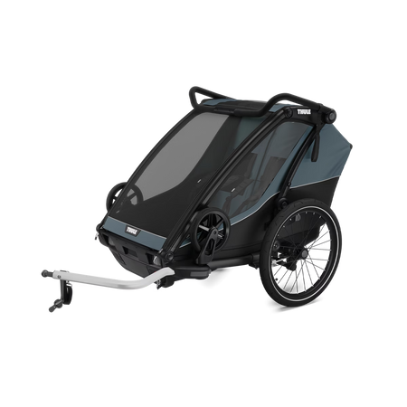 Przyczepka rowerowa wielofunkcyjna na dwa miejsca Thule Chariot Cab – ciemnoszara
