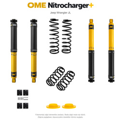 Zestaw zawieszenia OME Nitrocharger+ – Jeep Wrangler JL 4-drzwiowy 3.6 V6, 50 mm, pod sam zderzak, stałe 150 kg z tyłu, mocniejsze tłumienie przodu, mocniejsze tłumienie tyłu