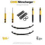 Zestaw zawieszenia OME Nitrocharger+ – Ford Ranger PX III 2019–2022, 30/40 mm, stałe 300 kg z tyłu, mocniejsze tłumienie przodu, standardowe tłumienie tyłu