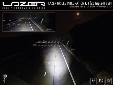 Zestaw lamp LED do grilla Lazer Lamps 2 × Triple-R 750 Standard — Mercedes Sprinter (2018+)
