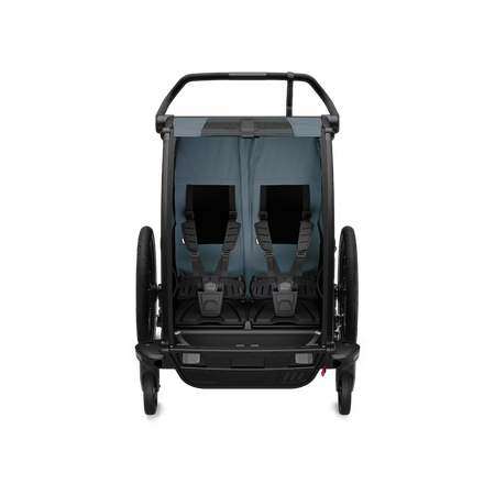 Przyczepka rowerowa wielofunkcyjna na dwa miejsca Thule Chariot Cab – ciemnoszara