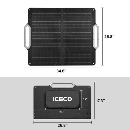 Składany panel solarny ICECO 80 W do powerbanków i stacji zasilania