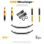 Zestaw zawieszenia OME Nitrocharger+ przód / Sport tył – Ford Ranger PX 2011–2018, 30/40 mm, stałe 600 kg z tyłu, mocniejsze tłumienie przodu, charakterystyka Sport z tyłu