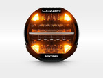 Okrągła lampa LED Lazer Lamps Sentinel 9″ Elite+ — czarna, ze światłem pozycyjnym, z wiązką