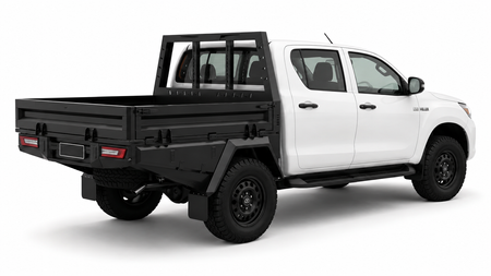 AluBlack Platforma ładunkowa z opuszczanymi burtami do Toyota Hilux 2016+ z podwójną kabiną