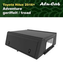 Alu-Cab Hardtop Adventure – Zadaszenie do Toyota Hilux 2016+ , D/Cab - Blacha Czarna, Ryflowana