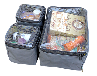 Organizery do skrzynki Camp Cover Ammo Pouch 2 × 1/4 + 1 × 1/2 – grafitowy