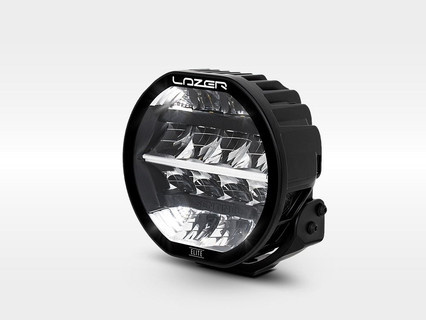 Okrągła lampa LED Lazer Lamps Sentinel 7″ Elite+ — czarna, ze światłem pozycyjnym