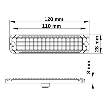 Światło pozycyjne LED Strands SM6 - białe