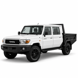 AluBlack Platforma ładunkowa z opuszczanymi burtami do Toyota Land Cruiser 79 z podwójną kabiną