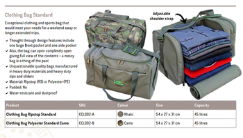Torba podróżna Camp Cover Clothing 45 l — kolor khaki