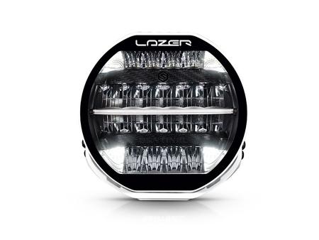 Okrągła lampa LED Lazer Lamps Sentinel 9″ Standard — biała, ze światłem pozycyjnym