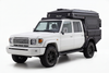 AluBlack Platforma ładunkowa ze skrzyniami do przechowywania do Toyota Land Cruiser 79 z podwójną kabiną, zestaw do Alu-Cab ModCAP
