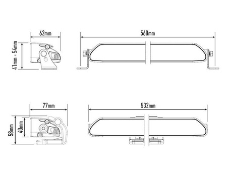 Zestaw lampy LAZER Linear 18 - z systemem montażu w fabrycznym grillu - Nissan Navara NP300 (2015 -)