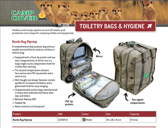 Kosmetyczka wisząca Camp Cover African Bundu Bag — kolor khaki