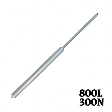 Siłownik gazowy Alu-Cab – 800 mm, 300 N – LT-50, stal nierdzewna